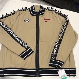 Nike Beige Bomber Jacket with Black Details